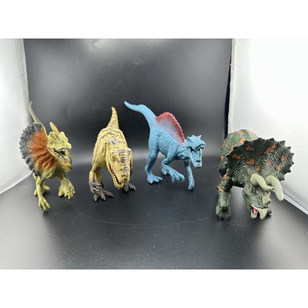 Dinosaur‎ Figure Large Lot Mixed Vtg Modern Dilophosaurus Triceratops  Figures